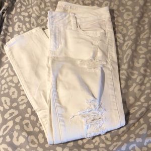 White american eagle crop jeggings size 2